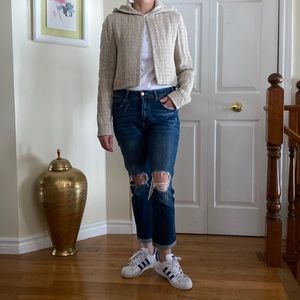 Ralph Lauren Purple Label Tweed Linen Jacket with Hood